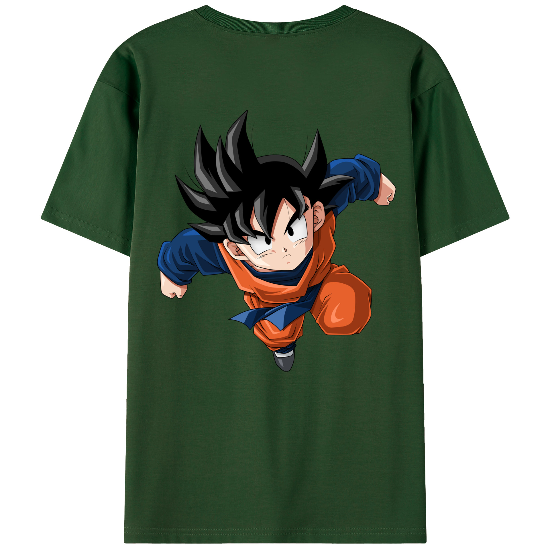 （画像用） ドラゴンボール 孫悟空（そん ごくう）Son Goku カカロット DRAGON BALL Kakarotto 綿100％半袖Tシャツ（背面プリント）